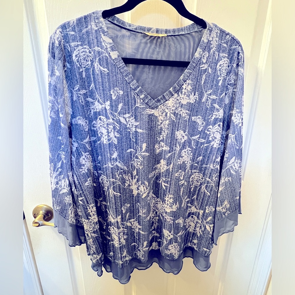 Large Timeson dress blouse
